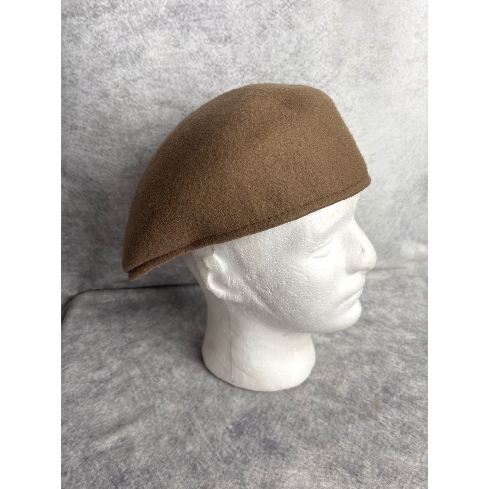 Vintage Kangol Carrimac Wool Newsboy Cabbie Hat Made in England Light Brown